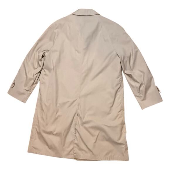VTG Botany 500 Trench Rain Coat Mens Beige Zip Out Borg Lining Jacket USA 42R - Picture 2 of 11